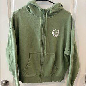 PINK Victoria's Secret Olive Varsity Hoodie